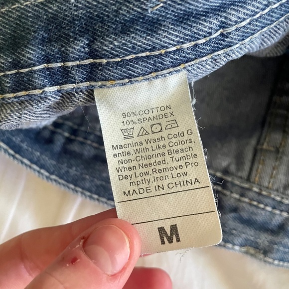 Vintage Button-Up Medium Wash Mini Jean Skirt | Size M - Picture 5 of 5